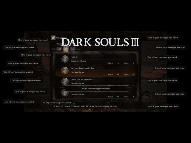 Dark Souls 3 - One of your messages was rated