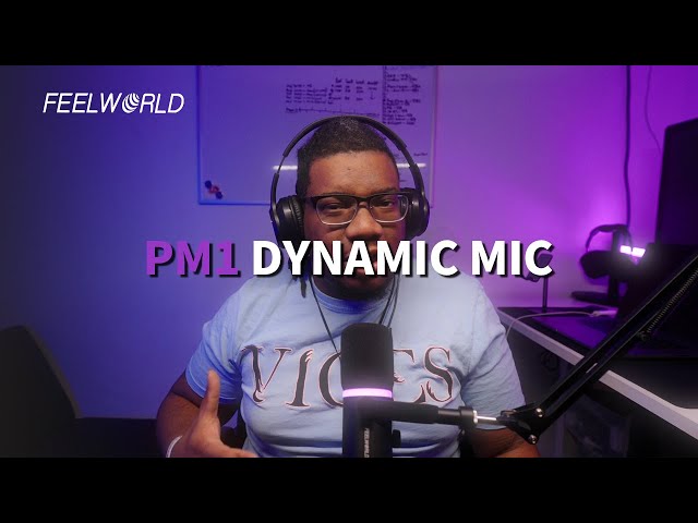 FEELWORLD PM1 dynamic mic, designed for podcasts and game players to record and live streaming.