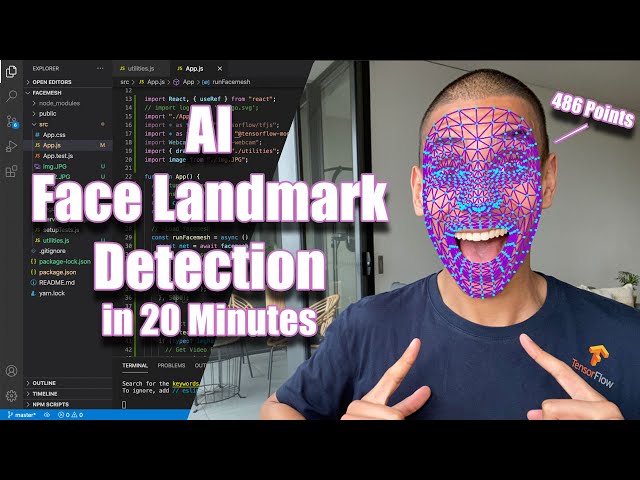 Real Time AI Face Landmark Detection in 20 Minutes with Tensorflow.JS and React
