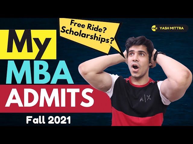 My MBA Admits/Rejects for Fall 2021
