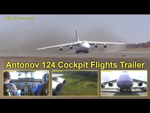 Antonov 124 Ruslan cockpit flights on the mega transporter [AirClips]