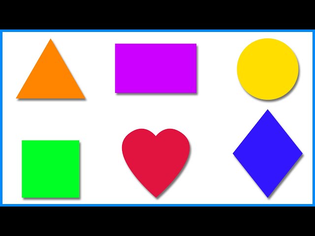 Learn Shapes Names - Square Rectangle Circle Heart | Kindergarten Cartoon | Preschool Education