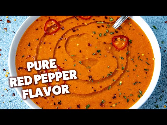 Roasted Red Pepper Soup (PURE Red Pepper Flavor)