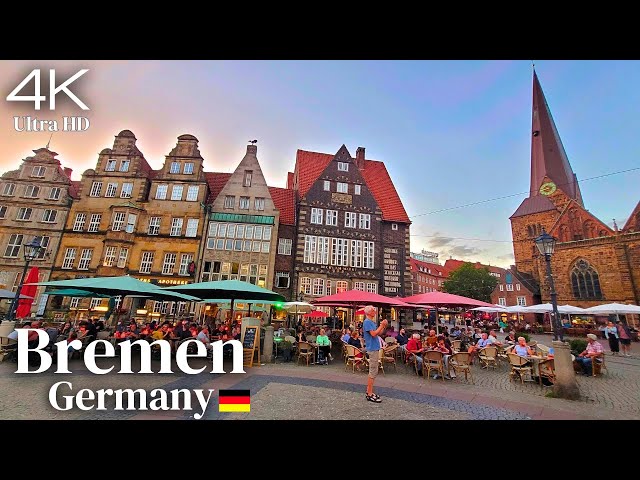 Bremen, Germany - Summer Walking Tour 2023 - 4K Ultra HD