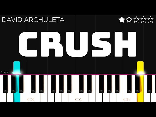 David Archuleta - Crush | EASY Piano Tutorial