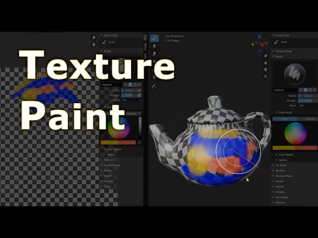Blender 2.8 - Basic Texture Paint Features (Beginners Crash Course)