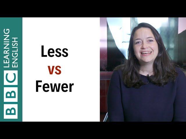 Less vs Fewer: What's the difference? English In A Minute