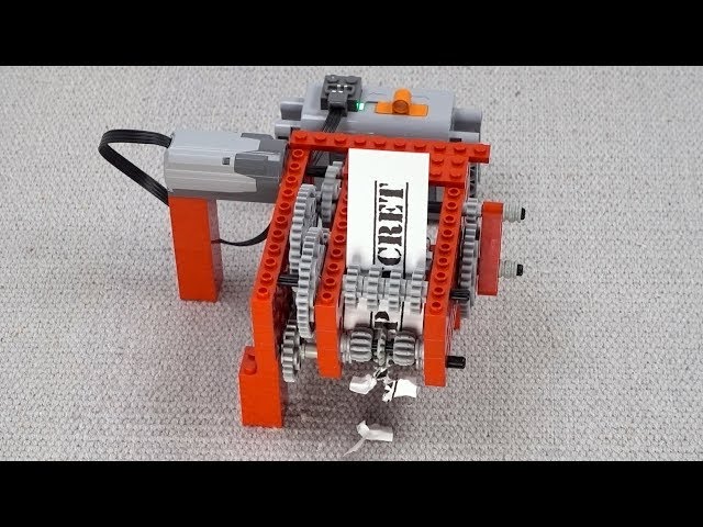 Shredding Paper with Lego Gears