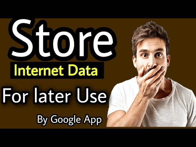 How to Save Interner Data and use it later |How to store Internet Data from wifi and use it later.