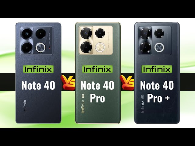 Infinix Note 40 Vs Infinix Note 40 Pro Vs Infinix Note 40 Pro Plus