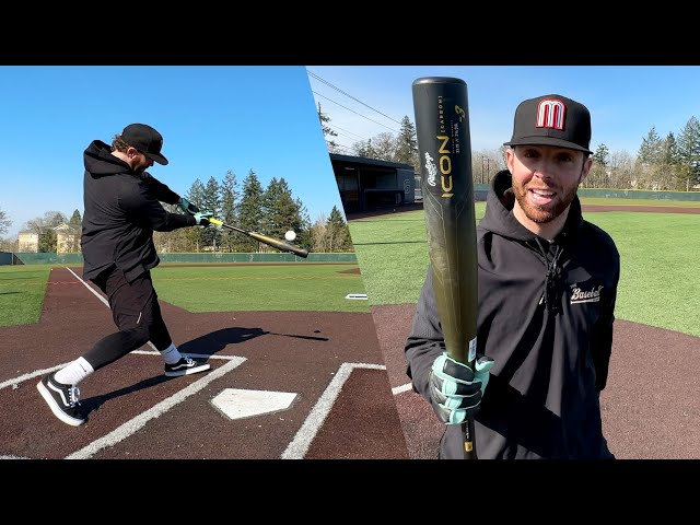 Hitting with the 2023 Rawlings ICON | BBCOR Baseball Bat Review (RETURN OF THE GLOWSTICK 😳)