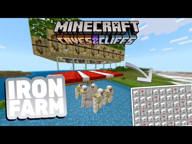 Minecraft Bedrock: EASIEST Iron Farm 1.18 ( 450+ Iron /Hour ) || (PE, PS4, Xbox, Windows 10, Switch)