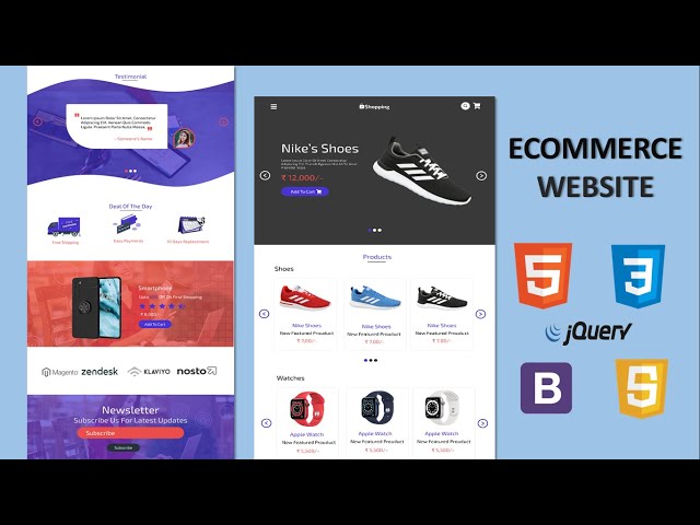 How To Make Complete Responsive E-COMMERCE Website Using HTML / CSS / JS / BOOTSTRAP - Step By Step
