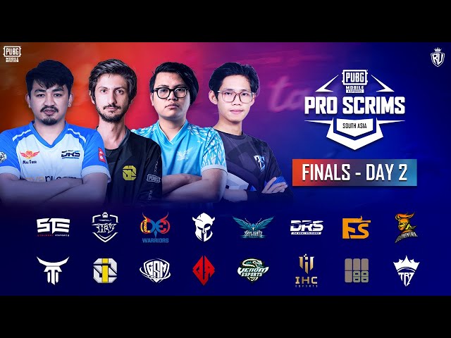[HINDI] PUBG MOBILE PRO SCRIMS SOUTH ASIA| FINALS | DAY 2 | ft #SG #FS #DRS #I8 #EX #IHC #GSM #STE