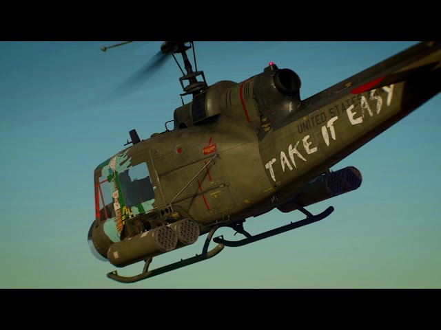 War Thunder - Huey UH-1C Paint It Black - The Rolling Stones (fixed)