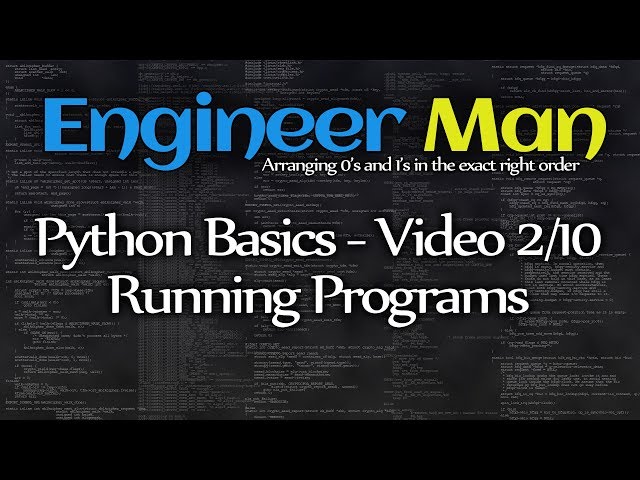 Running Programs - Python Basics 2/10
