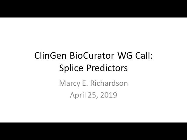 Splicing and in silico splicing predictors