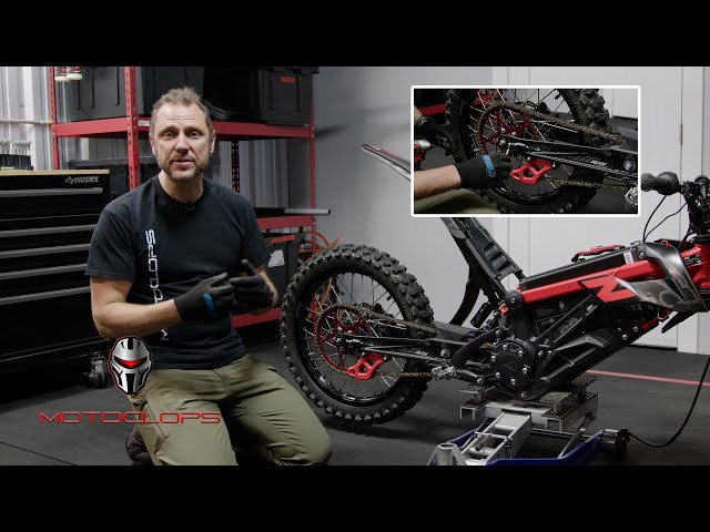 How to adjust the chain tension on a midsize E-Moto Electric Dirt Bike