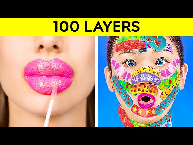 WOW! 100 LAYERS CHALLENGE || Food Challenge Added By 123 GO! Genius