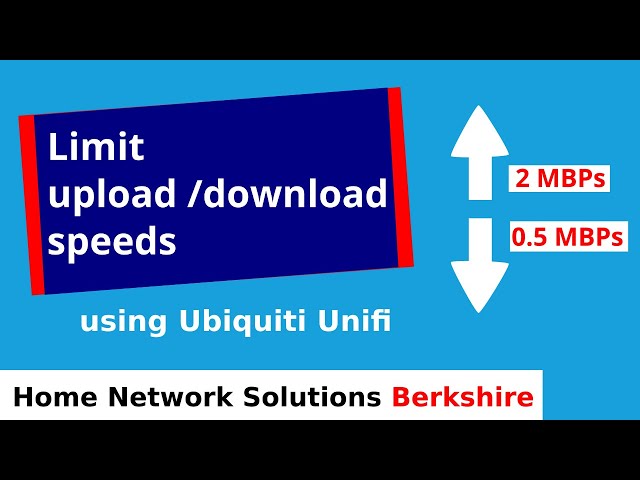 Limit upload and download speeds using Ubiquiti Unifi