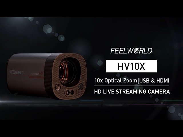 FEELWORLD HV10X Live Streaming Camera1080P@60fps USB3.0 & HDMI Video Output 10X Optical Zoom