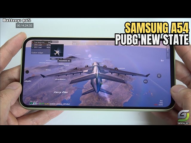 Samsung Galaxy A54 test game PUBG New State Ultra 90 FPS