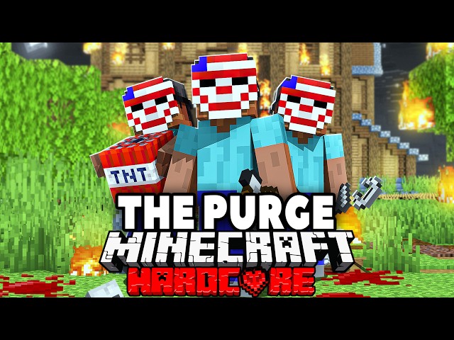 100 Players Simulate THE PURGE in Minecraft...
