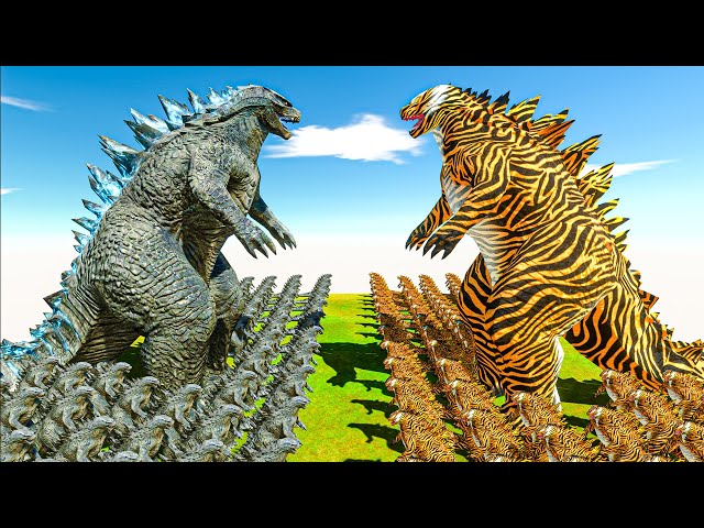 Epic Godzilla War - Growing Legendary Godzilla 2014 VS Tiger Godzilla Animal Revolt Battle Simulator