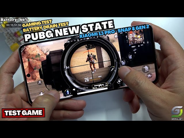 Xiaomi 13 Pro Test game PUBG New State 90 FPS | Snapdragon 8 Gen 2
