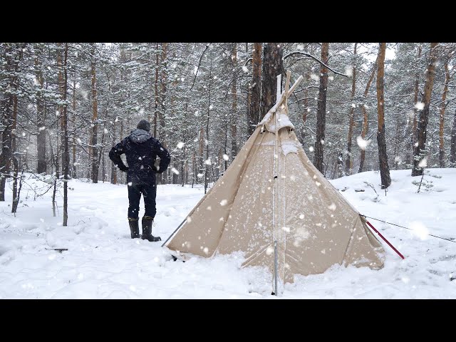 Winter Camping in a SNOWSTORM | Enchanted Forest - No One Expected This