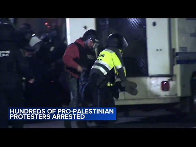 Hundreds of pro-Palestinian protesters arrested on college campuses