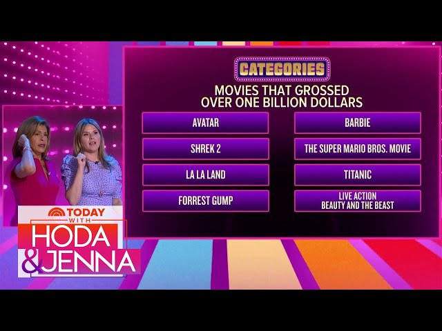 Hoda & Jenna play Categories to win a prize for a TODAY fan!