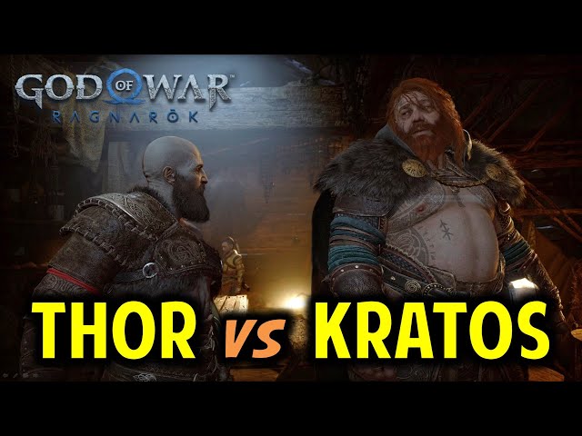 Thor vs Kratos Fight | Thor & Odin meet Kratos | God of War Ragnarok (Cut-Scene)