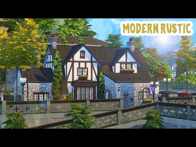 Modern Rustic || The Sims 4 Family Home: Speed Build