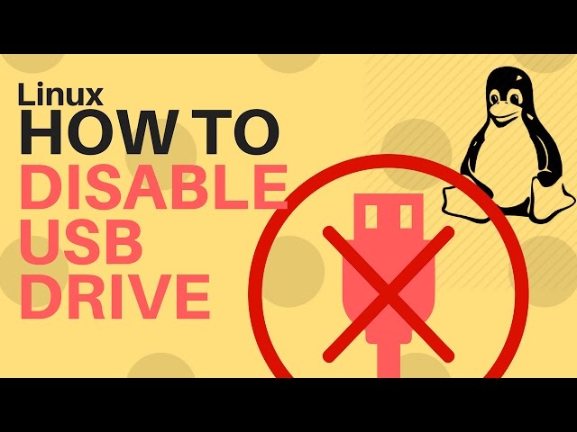 Disable usb storage in linux