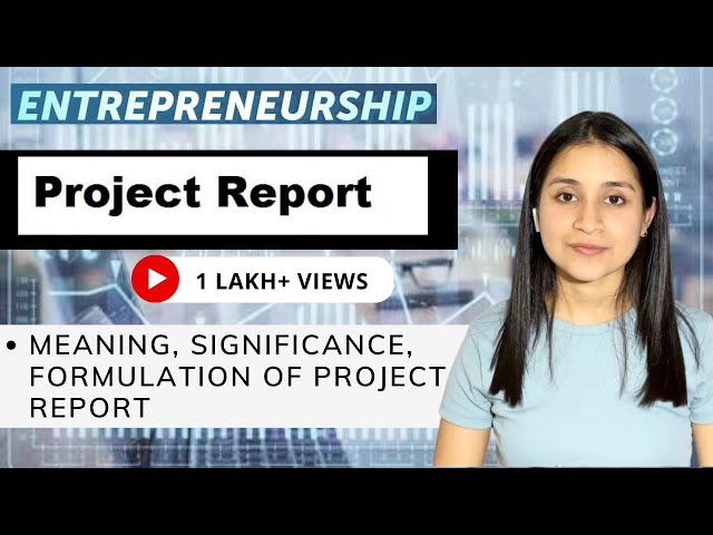 Preparation of a project report | Project report class 12 | entrepreneurship