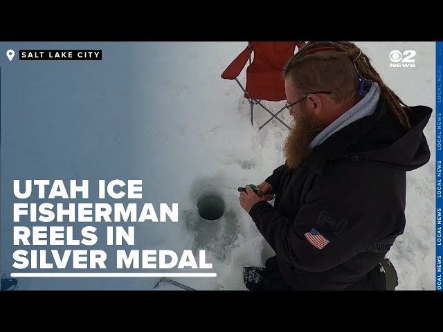 Utah ice fisherman reels in the silver medal
