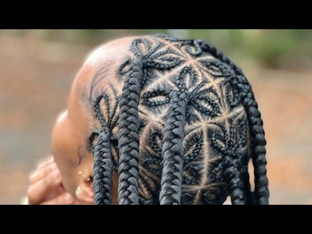 1.7 million Butterfly 🦋 Knotless boxbraids/ How to do Butterfly design