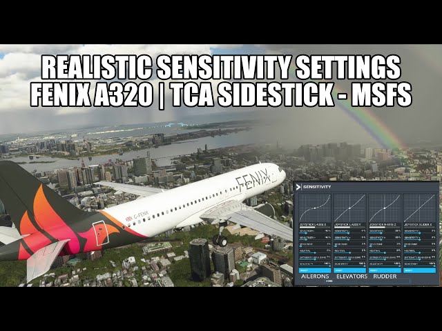 Realistic Sensitivity Settings - A320 TCA Airbus Sidestick | Fenix A320 in MSFS 2020