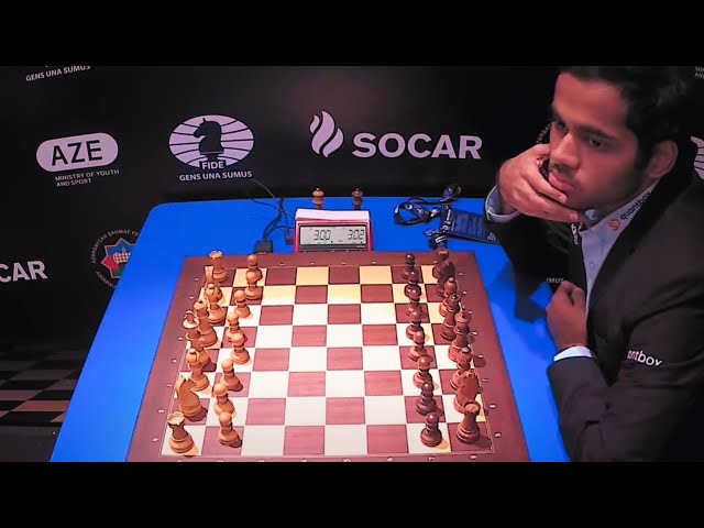 Prag is 40 SECONDS LATE for the 3-MINUTE Blitz Game In The FIDE World Cup