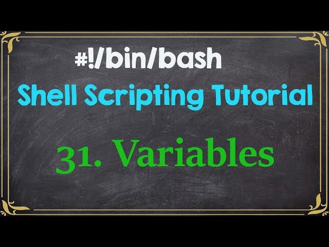 Variables | Shell Scripting Tutorial for Beginners-31