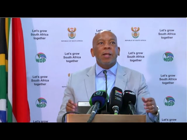 Minister Kgosientso Ramokgopa  briefs the media on the implementation of the Energy Action Plan