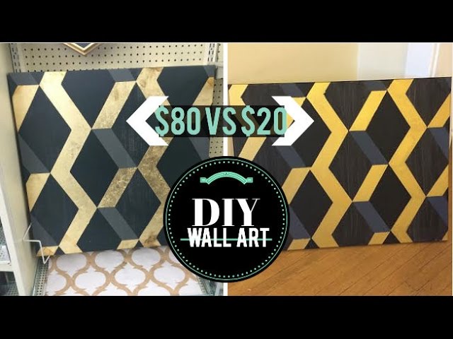 DIY Wall Decor | $80 Hobby Lobby geometric art →  $20 DIY!