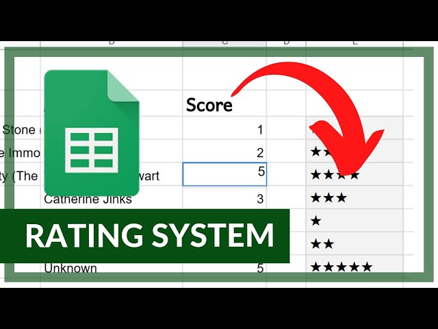 How to create a Rating System in Google Sheets