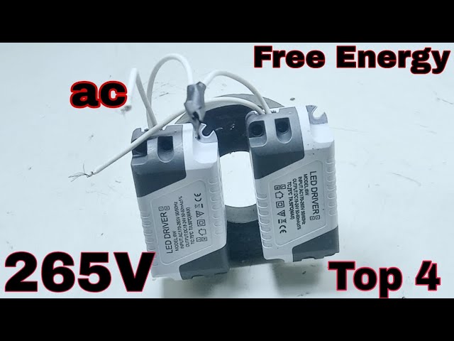 Top4 amazing electric free energy generator 265V electricity Condenser 40KW Light Bulb activity