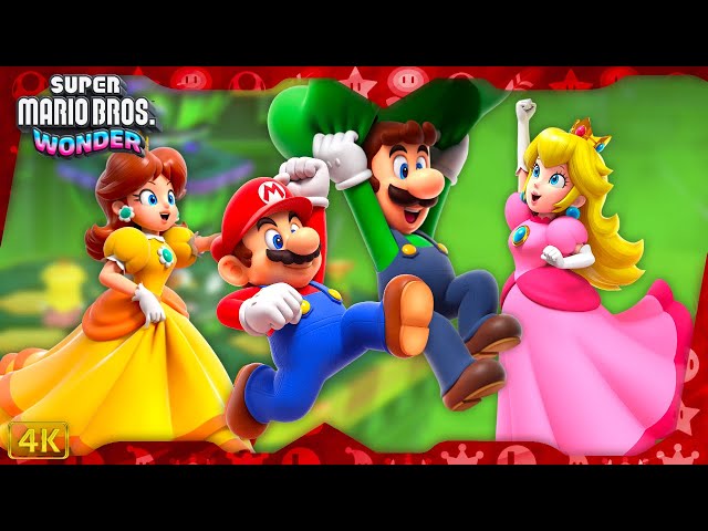Super Mario Bros. Wonder ⁴ᴷ Castle Bowser (Final Boss & Ending) 4-Players