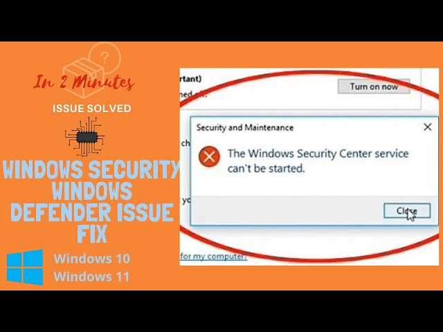 How to Fix Windows Security Service and Defender not Working in 2 Minutes