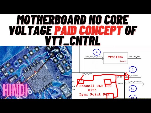 Laptop Motherboard NO CORE Voltage CPU Problem Paid Concept of VTT_CNTRL | LA B843P Hindi | Laptex