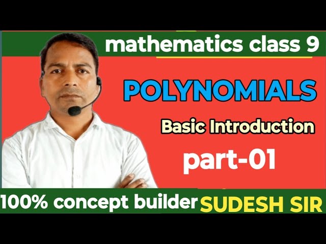 || Polynomial || Lecture - 1 by Sudesh Sir #mgcoachinginstitute
