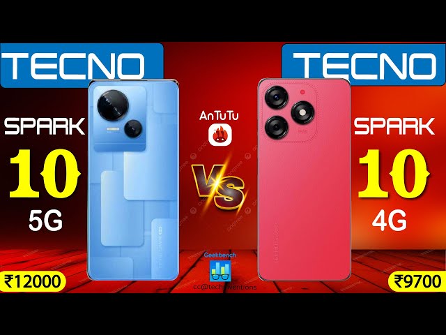 Tecno Spark 10 5G vs Tecno Spark 10 4G | #6020vsG37  #spark105g #antutu #geekbench  #spark104g